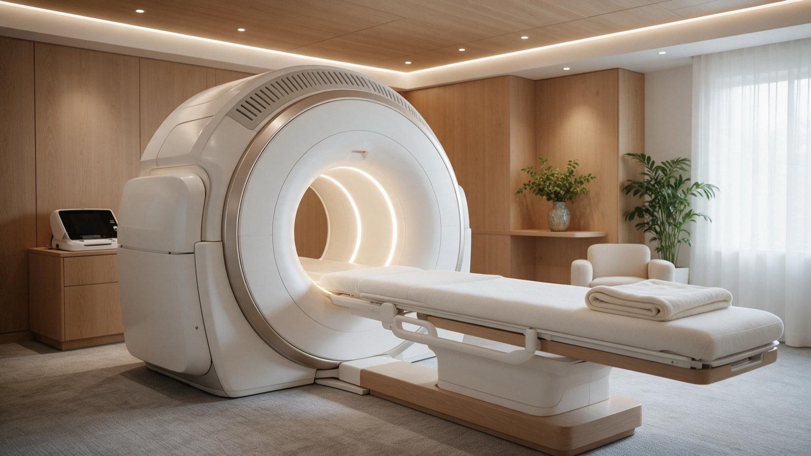 MRI suite in a modern Chinese health screening center